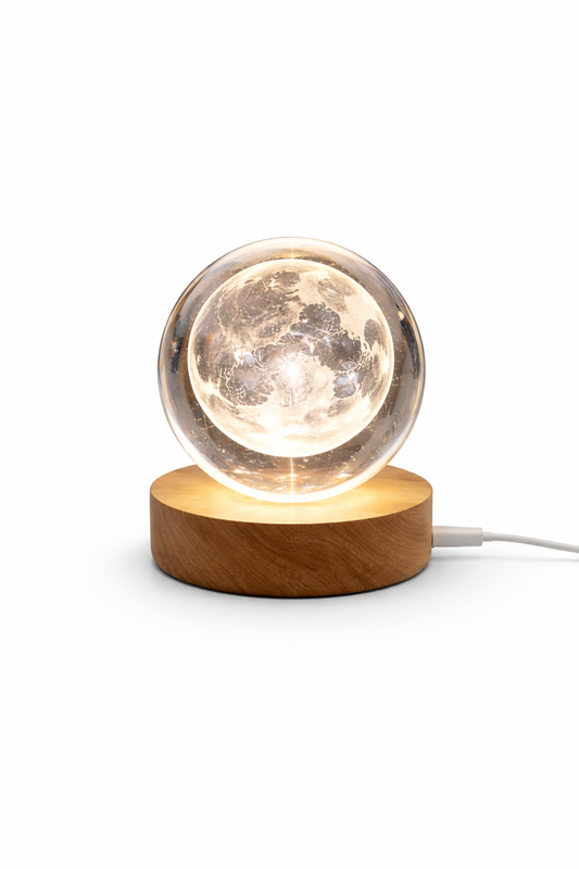 Luz Noturna de Cristal 3D